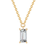 Kette mit Anhänger Sterling Silber gelbgold Zirkonia weiß