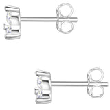 Ohrstecker Sterling Silber Zirkonia weiß