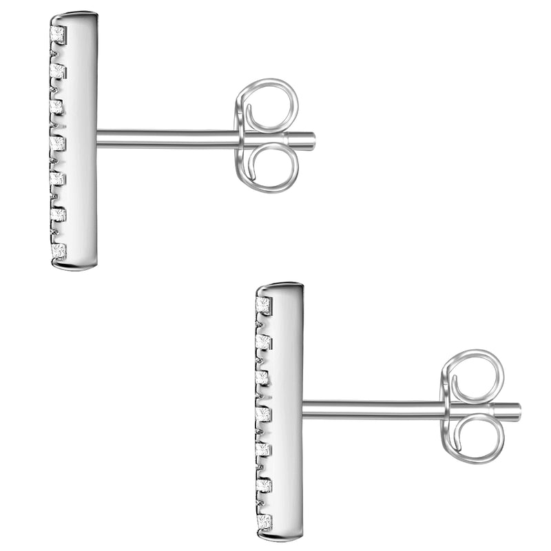 Ohrstecker Sterling Silber Zirkonia weiß