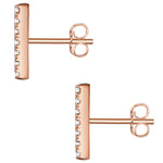 Ohrstecker Sterling Silber roségold Zirkonia weiß