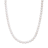 Kette Sterling Silber gelbgold Süßwasser-Zuchtperle weiß