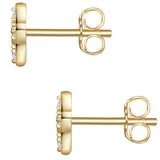 Ohrstecker Sterling Silber gelbgold Zirkonia weiß