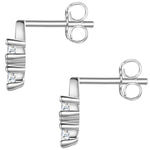 Ohrstecker Sterling Silber Zirkonia weiß