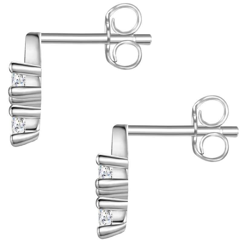 Ohrstecker Sterling Silber Zirkonia weiß