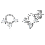 Ohrstecker Sterling Silber Zirkonia weiß
