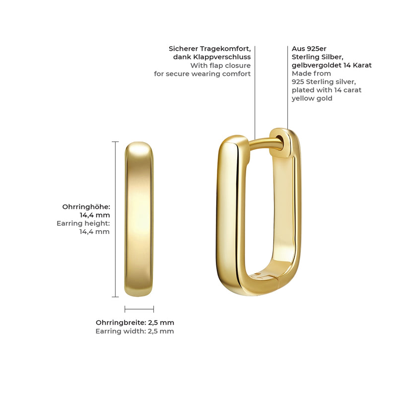 Creolen Sterling Silber gelbgold