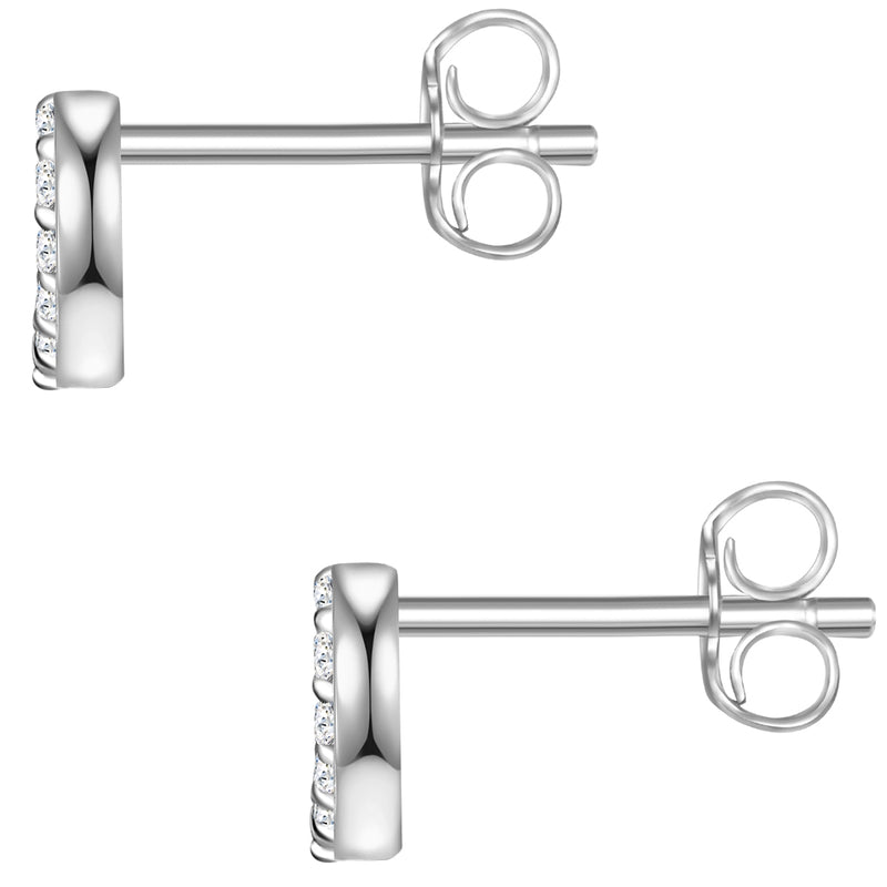 Ohrstecker Sterling Silber Topas weiß