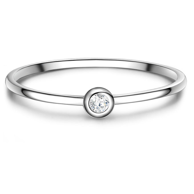 Ring Sterling Silber Zirkonia weiß