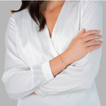 Armband Sterling Silber gelbgold Topas weiß