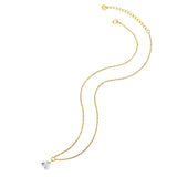 Kette mit Anhänger Sterling Silber gelbgold Topas weiß