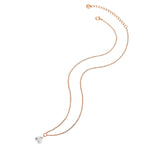 Kette mit Anhänger Sterling Silber roségold Topas weiß