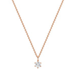 Kette mit Anhänger Sterling Silber roségold Zirkonia weiß