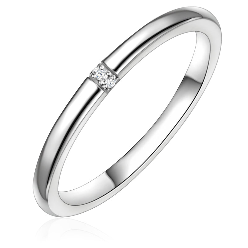 Ring Sterling Silber Zirkonia weiß