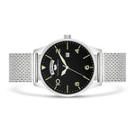 Herren Chronograph silber Edelstahl silber