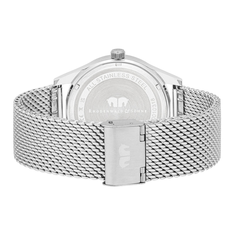 Herren Chronograph silber Edelstahl silber