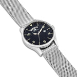 Herren Chronograph silber Edelstahl silber