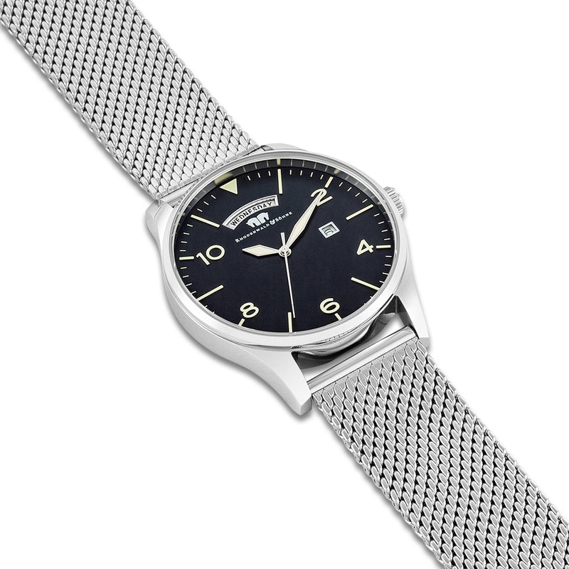 Herren Chronograph silber Edelstahl silber