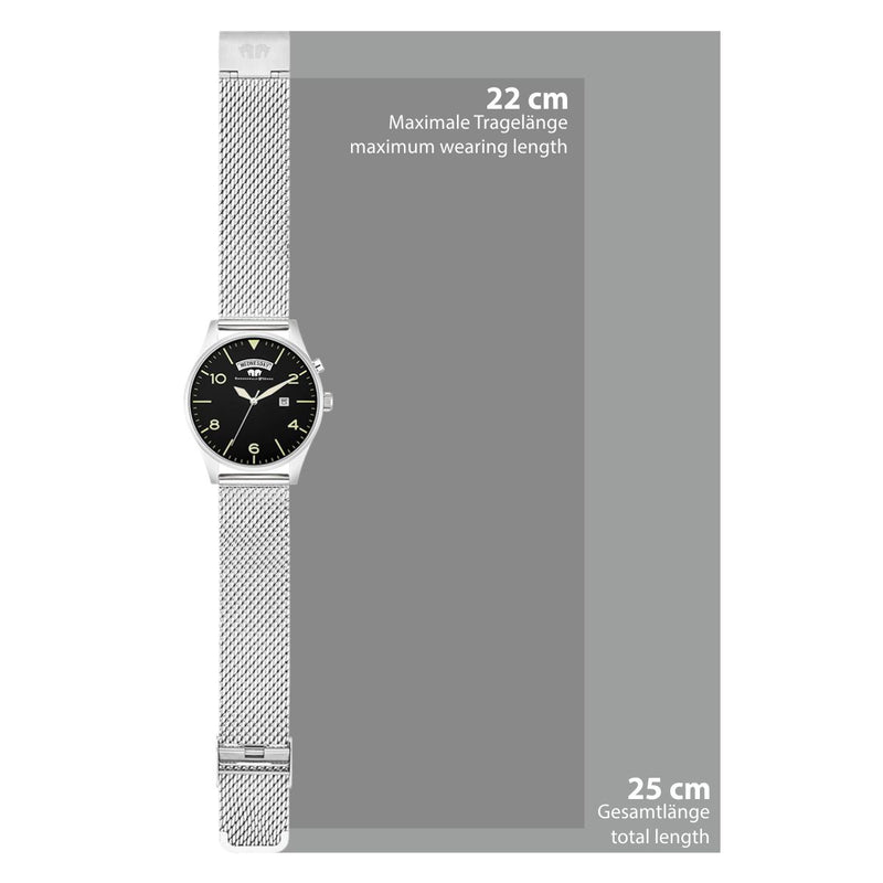 Herren Chronograph silber Edelstahl silber