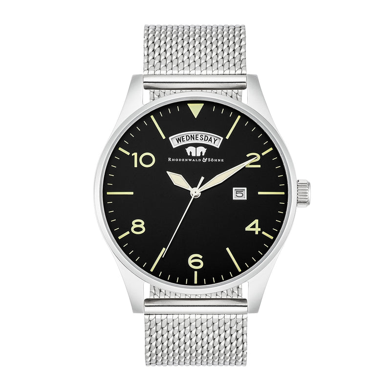 Herren Chronograph silber Edelstahl silber