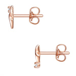 Ohrstecker Sterling Silber roségold Zirkonia weiß