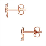 Ohrstecker Sterling Silber roségold Zirkonia weiß