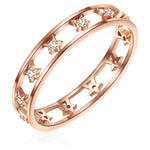 Ring Sterling Silber roségold Zirkonia weiß