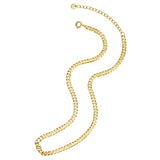 Kette Sterling Silber gelbgold Zirkonia weiß