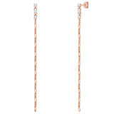Ohrstecker Sterling Silber roségold Zirkonia weiß