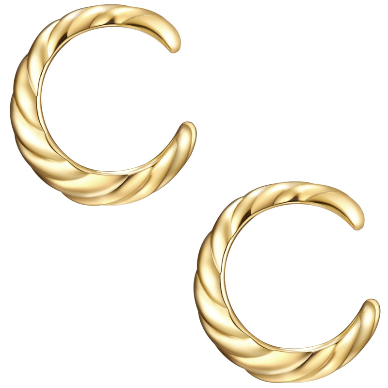Ohrklemmen Sterling Silber gelbgold