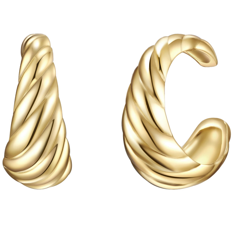 Ohrklemmen Sterling Silber gelbgold