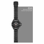 Herren Quarzuhr schwarz Edelstahl schwarz