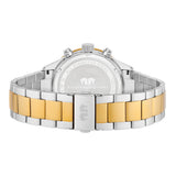 Herren Chronograph silber Edelstahl silber/gelbgold