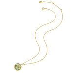 Kette Sterling Silber gelbgold Abalone-Muschel multicolor
