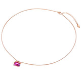 Kette mit Anhänger Sterling Silber roségold verziert mit Kristallen von Swarovski® amethyst weiß