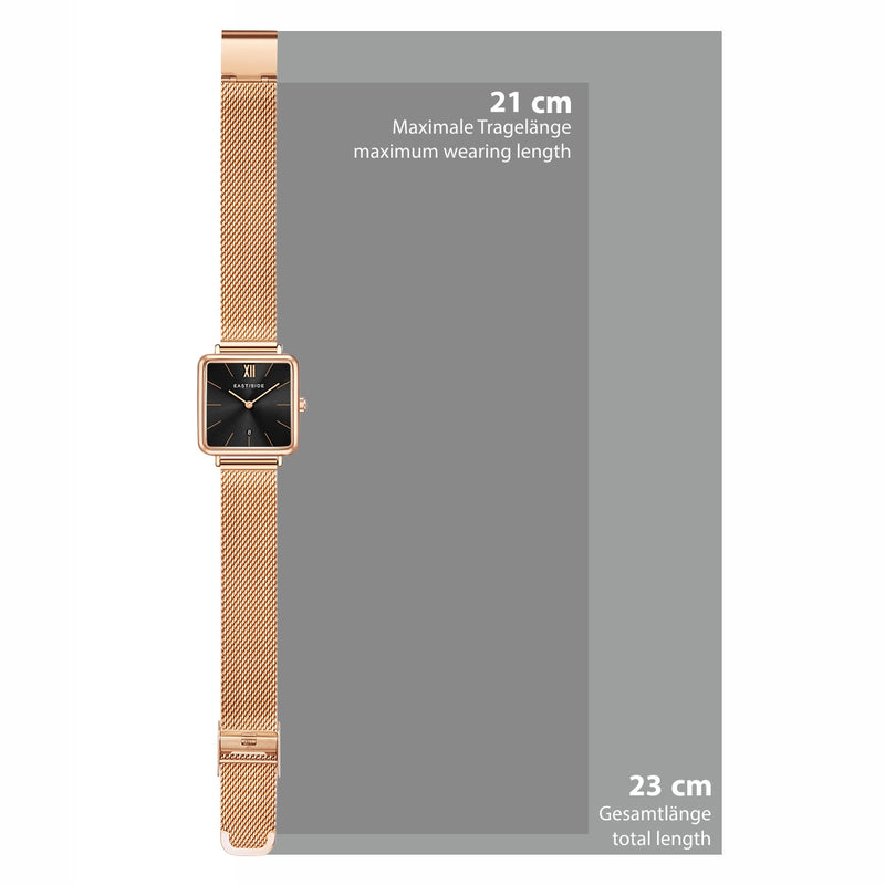 Damen Quarzuhr roségold Edelstahl roségold