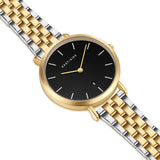 Damen Quarzuhr gelbgold Edelstahl silber/gelbgold