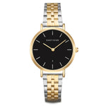 Damen Quarzuhr gelbgold Edelstahl silber/gelbgold