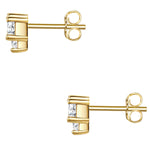 Ohrstecker Sterling Silber gelbgold Zirkonia weiß