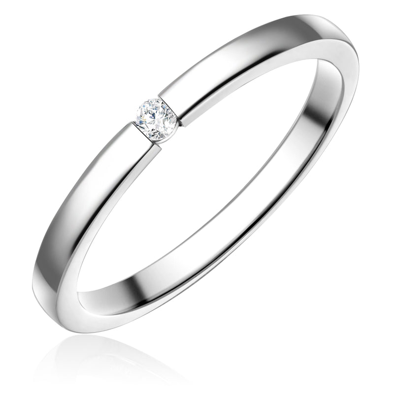 Ring Sterling Silber Zirkonia weiß