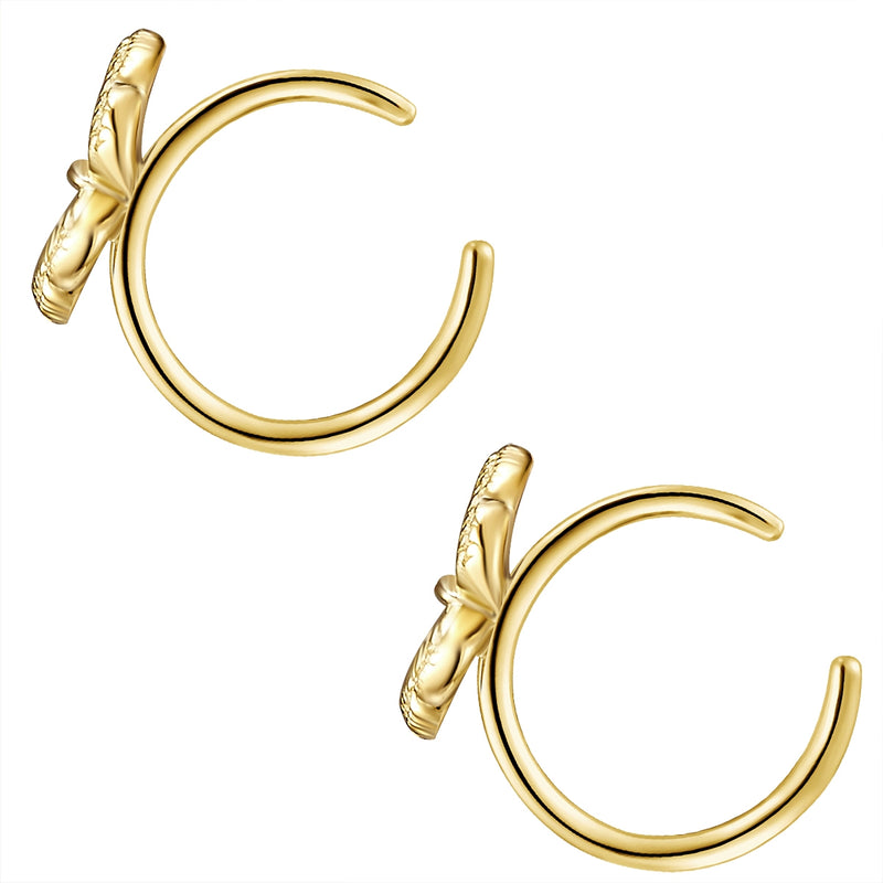 Ohrklemmen Sterling Silber gelbgold