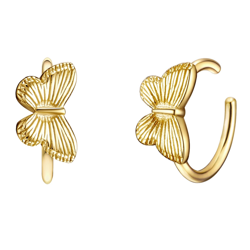 Ohrklemmen Sterling Silber gelbgold