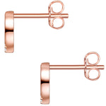 Ohrstecker Sterling Silber roségold Zirkonia weiß