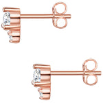 Ohrstecker Sterling Silber roségold Zirkonia weiß