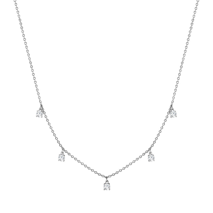 Kette Sterling Silber Zirkonia weiß