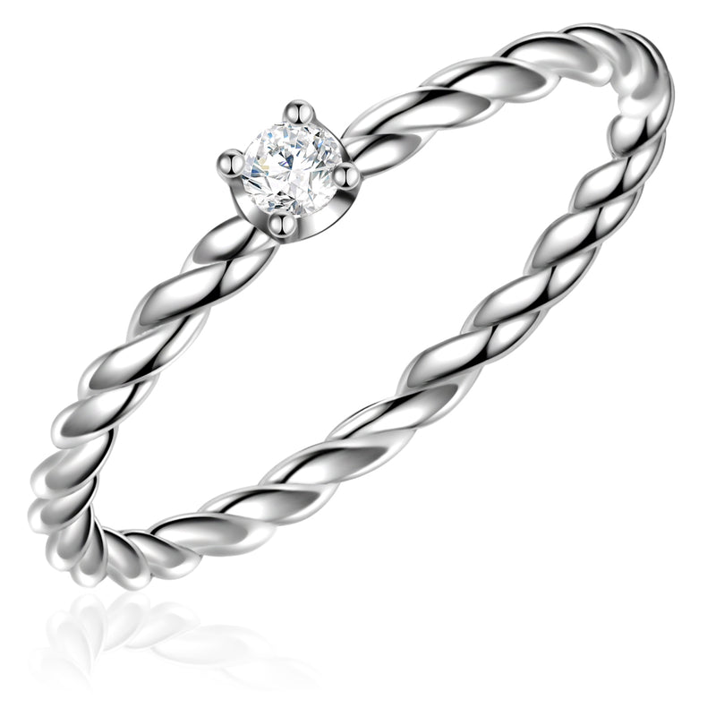 Ring Sterling Silber Zirkonia weiß