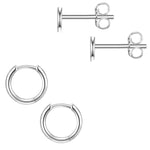 2er Set Ohrstecker/Creolen Sterling Silber