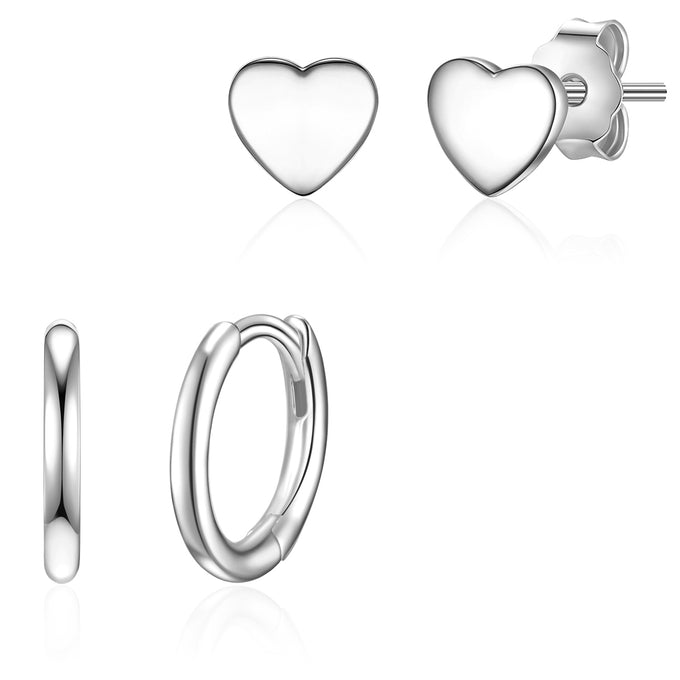 2er Set Ohrstecker/Creolen Sterling Silber