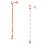 Ohrhänger Sterling Silber roségold Zirkonia weiß