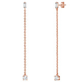 Ohrhänger Sterling Silber roségold Zirkonia weiß