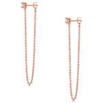 Ohrhänger Sterling Silber roségold Zirkonia weiß